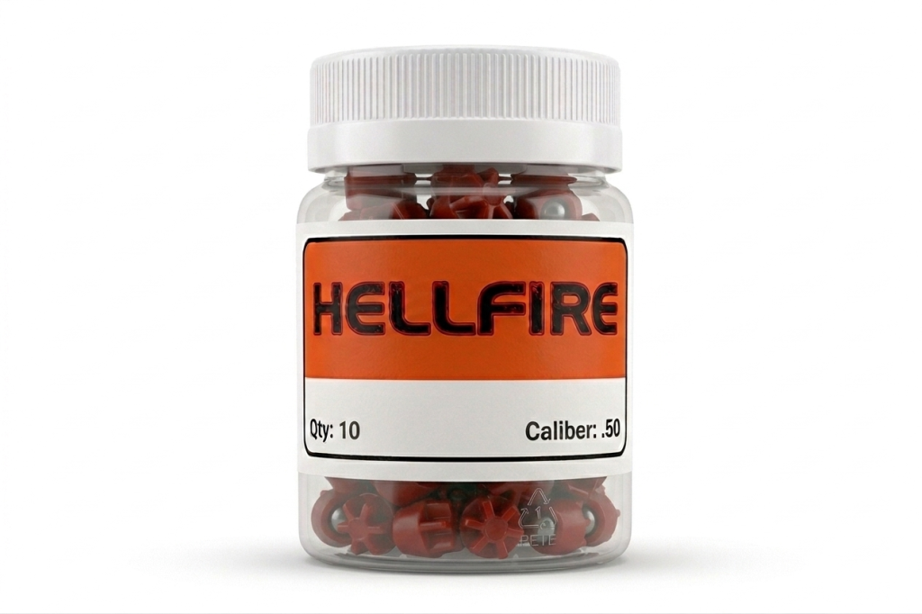 Hellfire .50 Caliber Kinetic Rounds • Outdoor and Self Defense