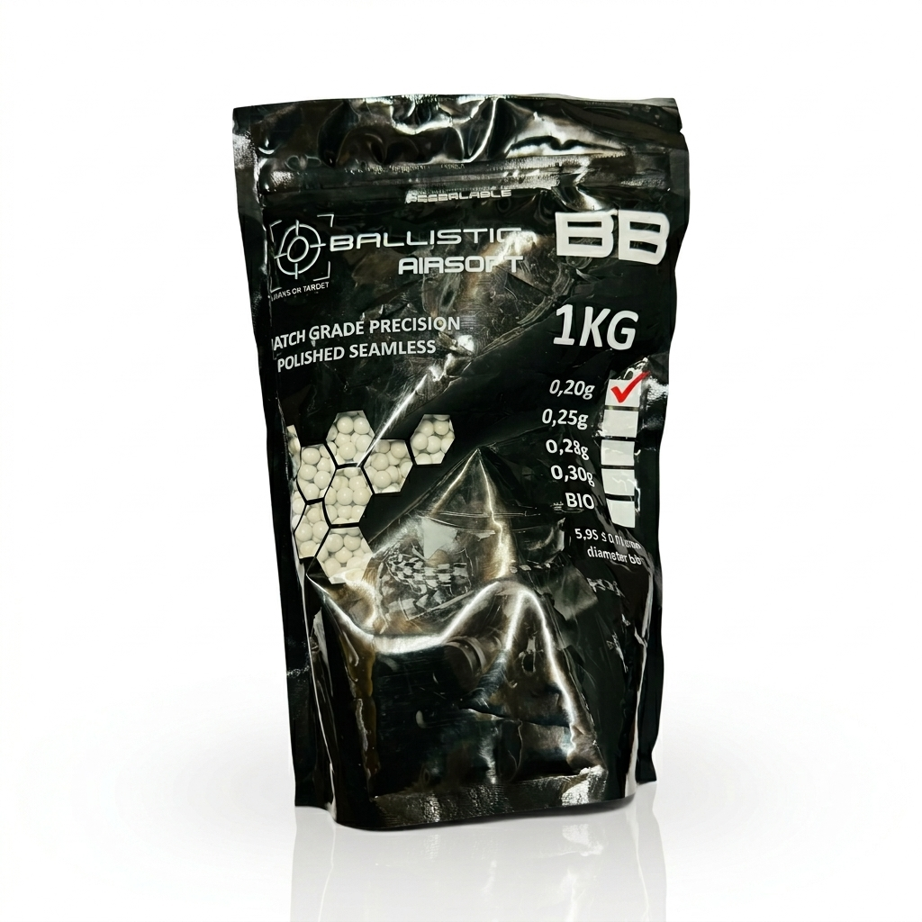 High-Precision Airsoft BBs 1KG - Ballistic Airsoft 0.20g