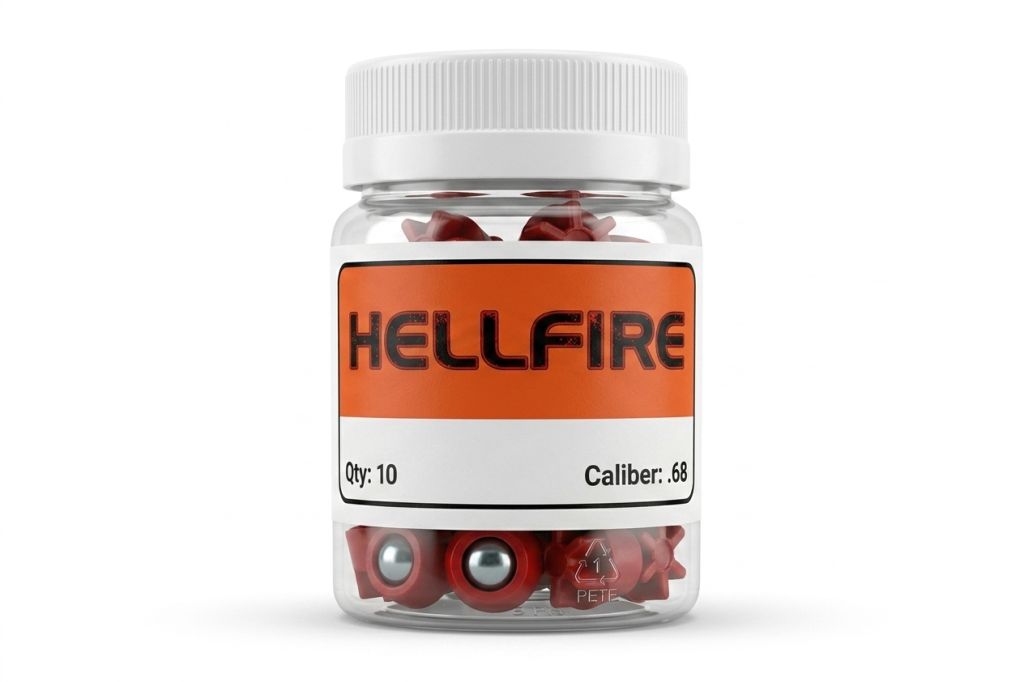 Hellfire .68 Caliber Kinetic Rounds • Outdoor and Self Defense