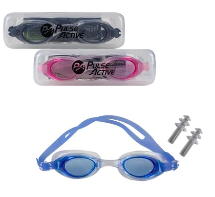 Pulse Active Swimming Goggles with Case