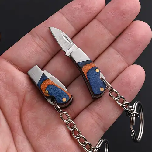 Mini Folding Pocket Knife Keyring - Image 4