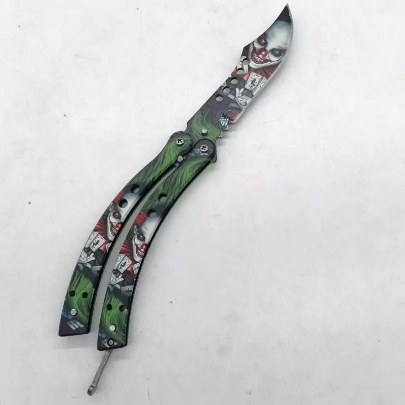 Joker Clown Graphic Balisong Butterfly Knife