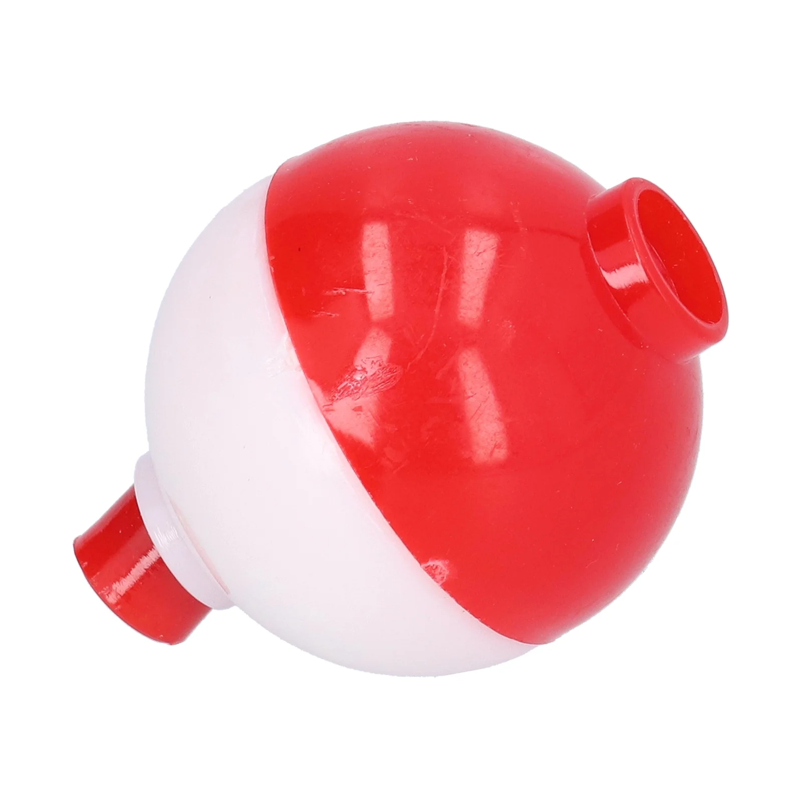 30mm Red & White Push-Button Round Bobber (Singles)