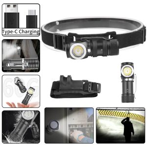 USB-C Rechargeable Right-Angle LED Headlamp