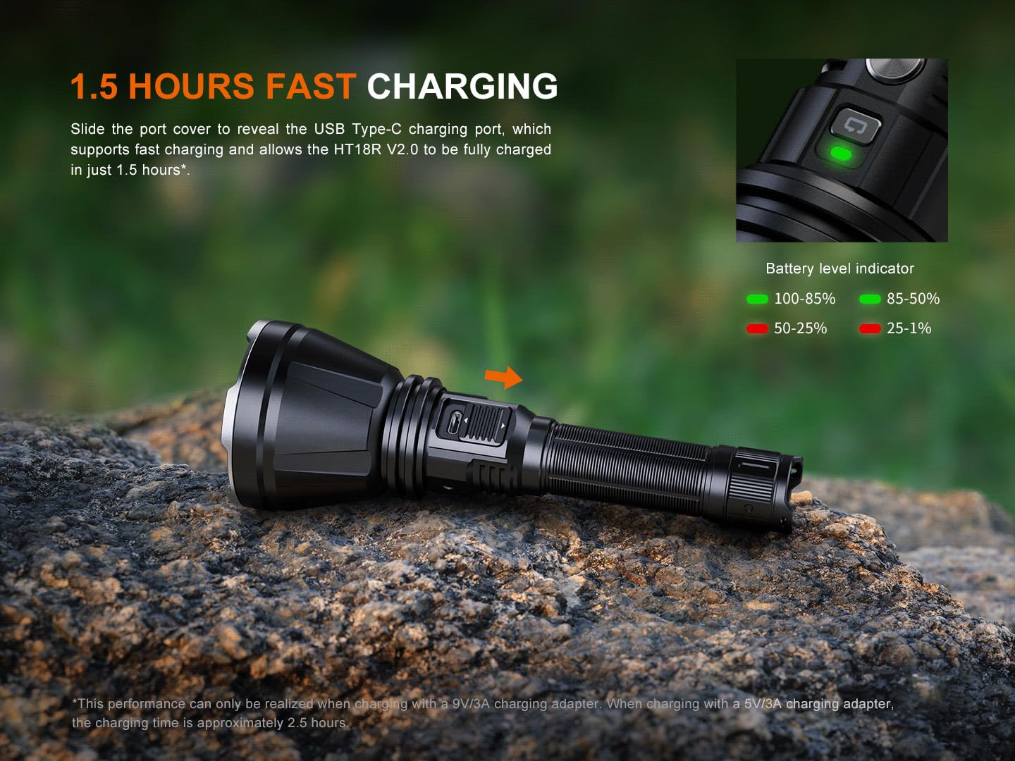 Fenix HT18R V2.0 Multi-Mode Outdoor Flashlight - Image 2