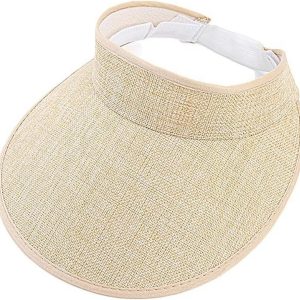 Beige visor cap