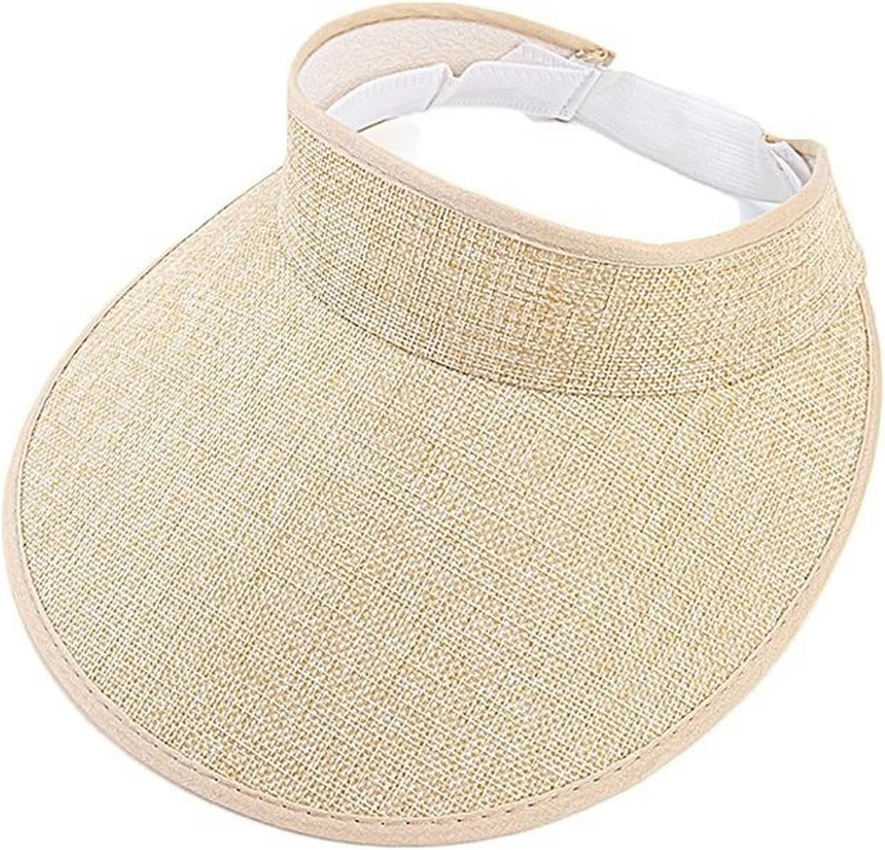 Beige visor cap