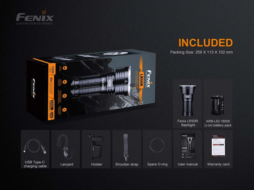 Fenix LR50R Rechargeable Searchlight - Image 2