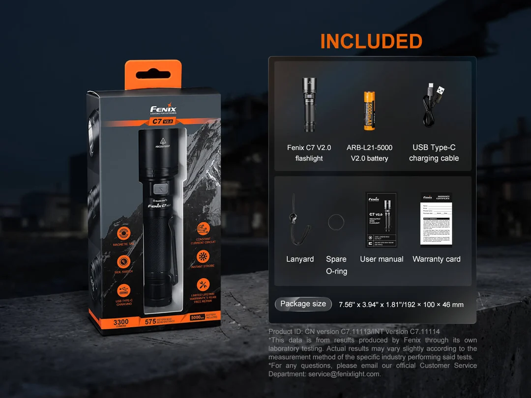 Fenix C7 V2.0 High-Performance Rechargeable Flashlight - Image 5