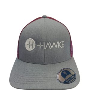 Grey/Maroon Hawke Trucker Cap