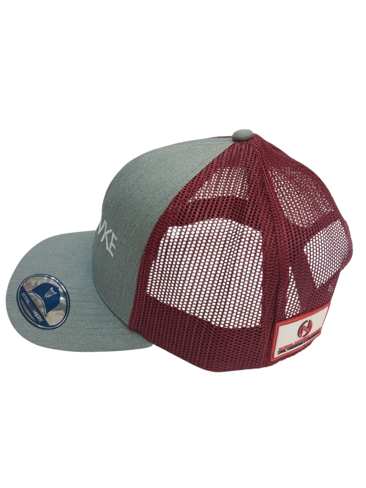 Grey/Maroon Hawke Trucker Cap - Image 2