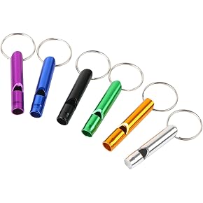 Compact Aluminum Emergency Whistle Keyring