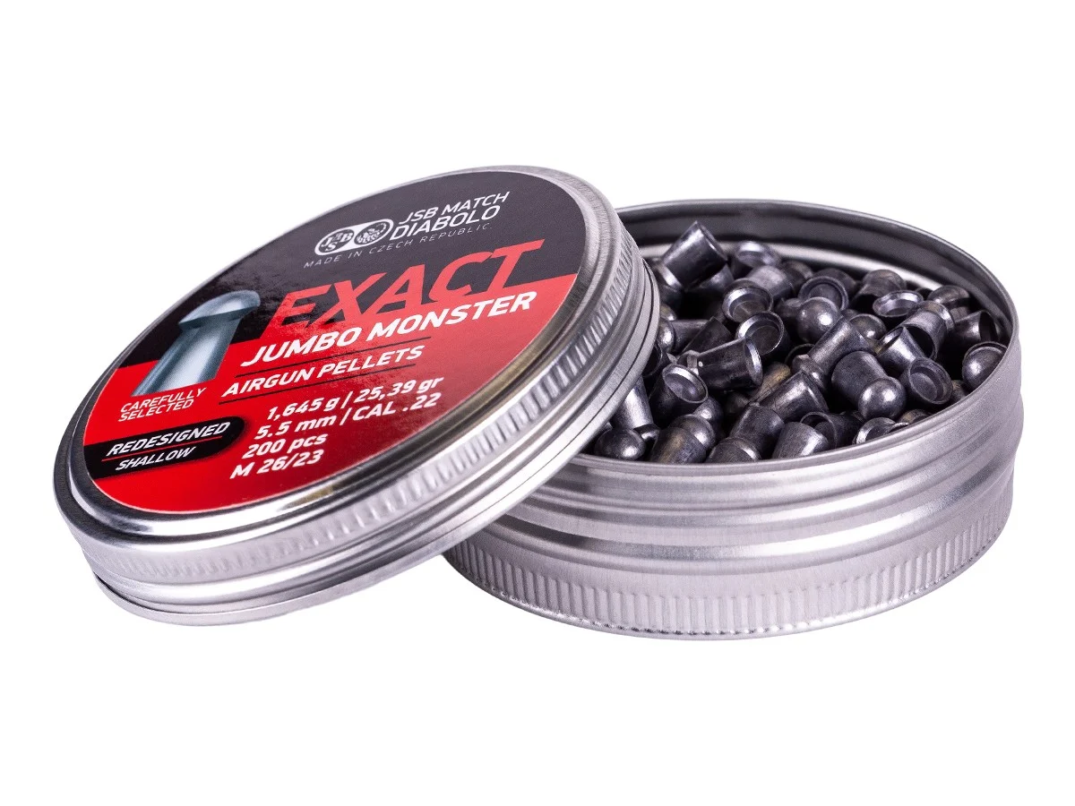 JSB Match Diabolo Exact Jumbo Monster Redesigned Shallow .22 Caliber - Image 2