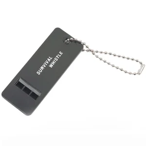 Flat Dual-Frequency Survival Whistle with Bead Chain