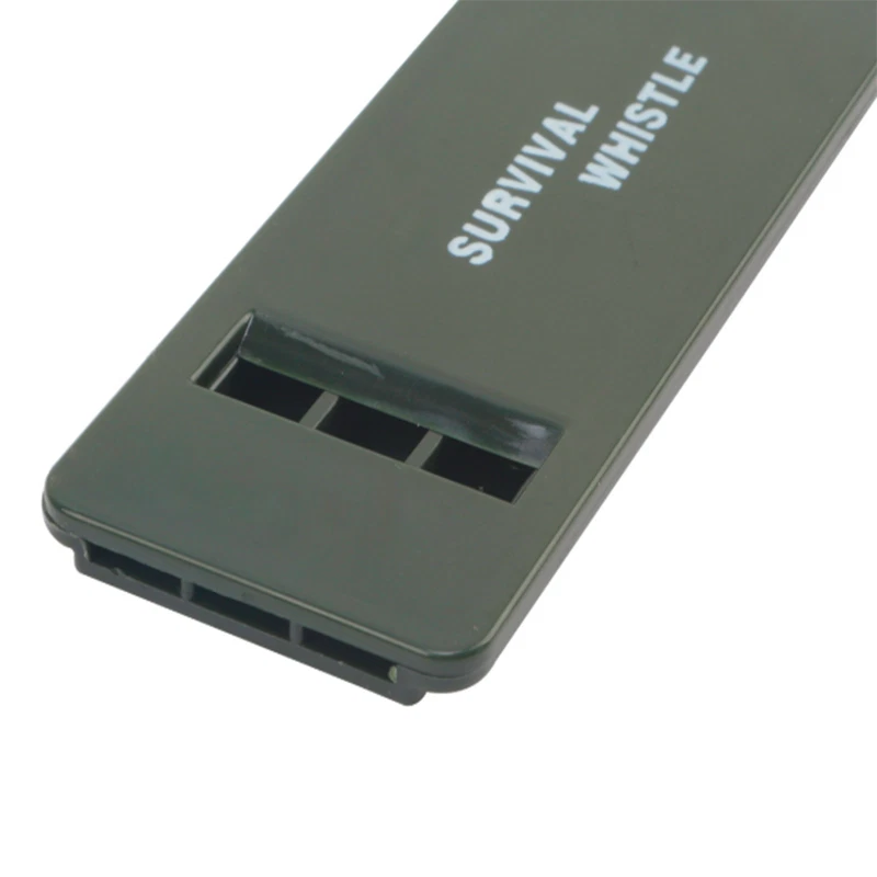 Flat Dual-Frequency Survival Whistle with Bead Chain - Image 3