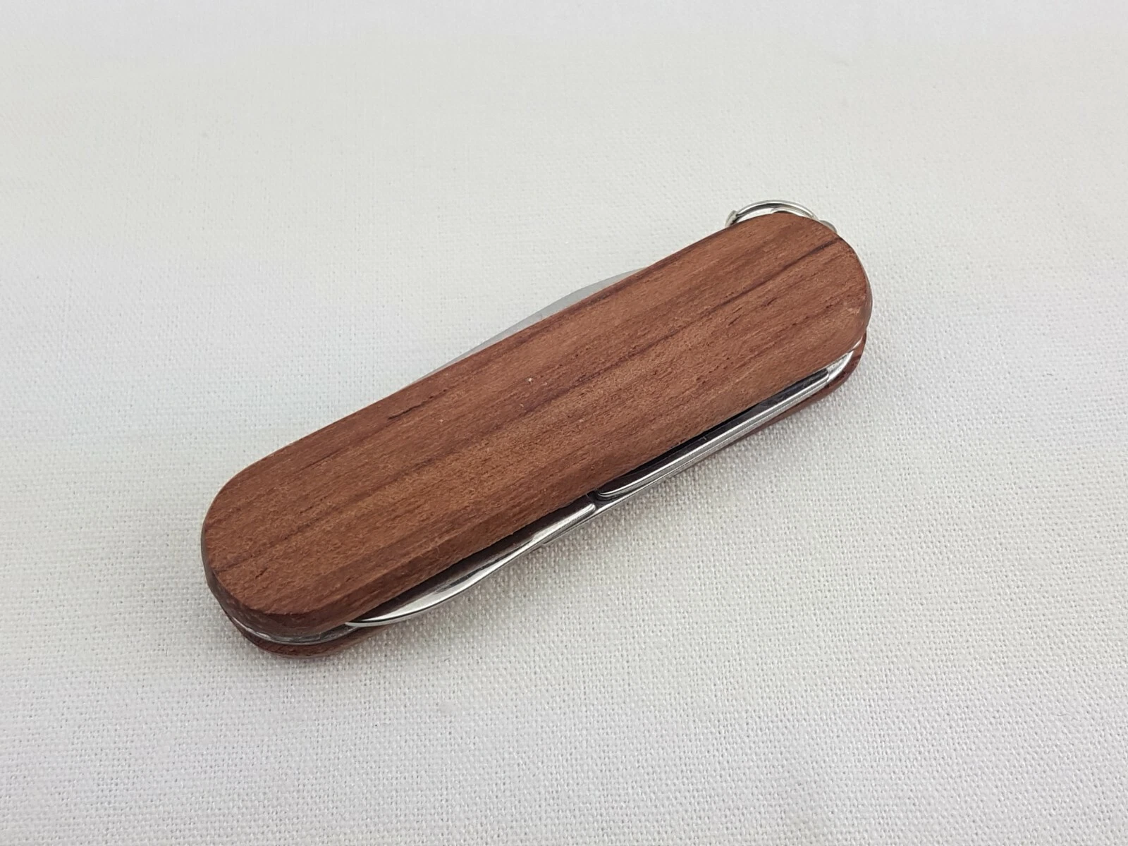 Wood Handle Multi-Tool Pocket Knife Keyring